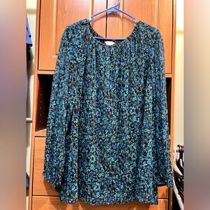 Terra & Sky Blue and Black Sequin Top